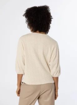 Beige Fluffy Trui