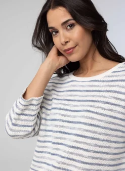 Blauwe Trui Gestreept