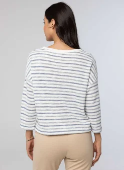 Blauwe Trui Gestreept