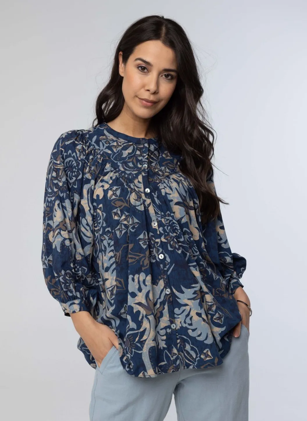 Blouse Met Pofmouwen