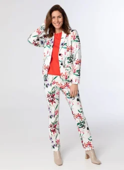 Broek Met Levendige Bloemenprint