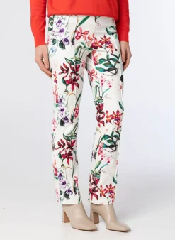 Broek Met Levendige Bloemenprint