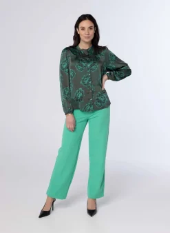 E Blouse Van Polyester-Satijn