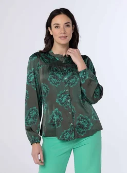E Blouse Van Polyester-Satijn
