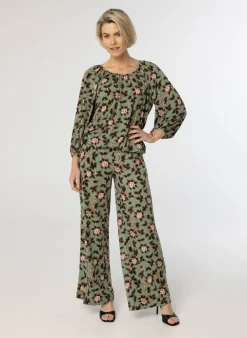 E Broek Met Botanische Print