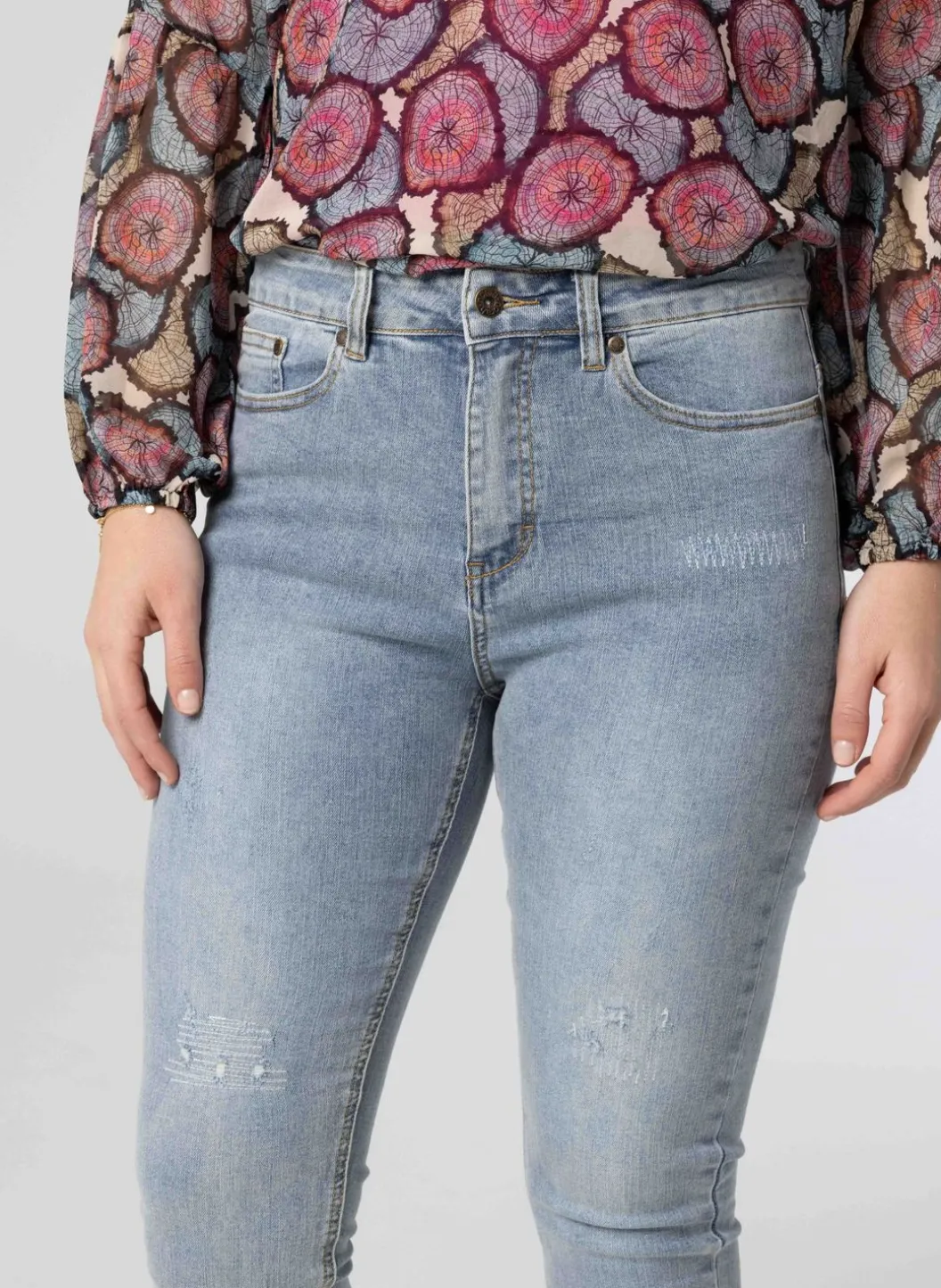 E Denim Broek Van Katoenmix