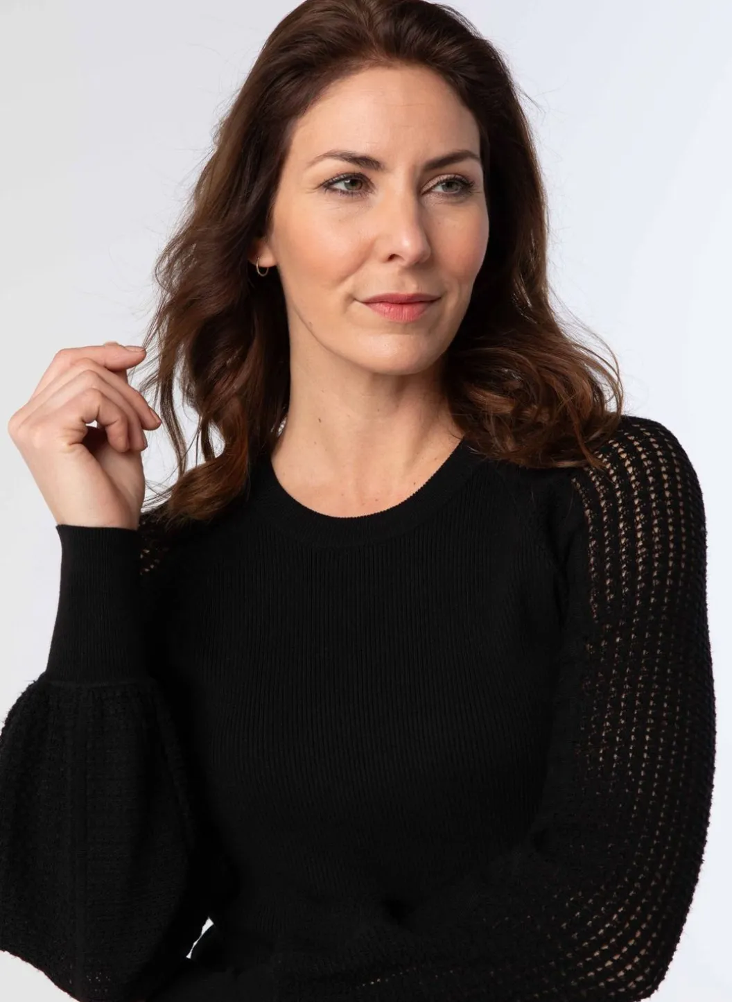 E Trui Met Gebreide Mouwen