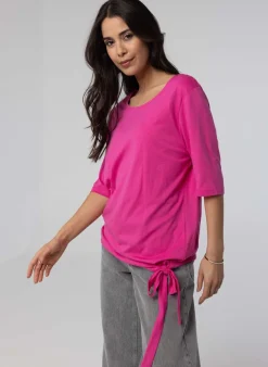 Fuchsia Shirt Met Strik