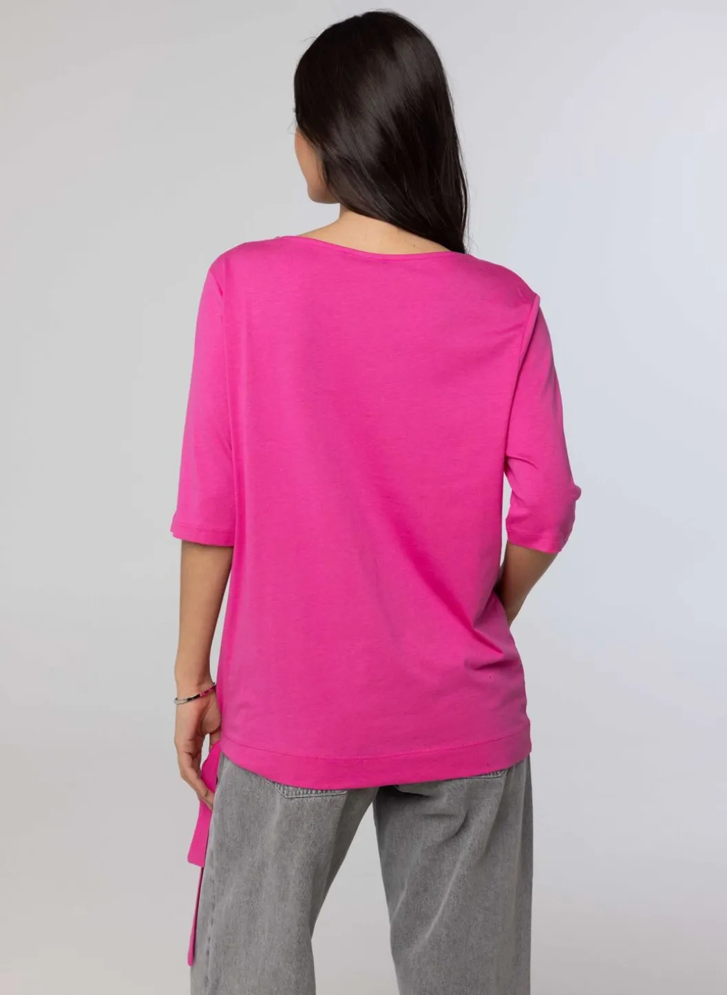 Fuchsia Shirt Met Strik