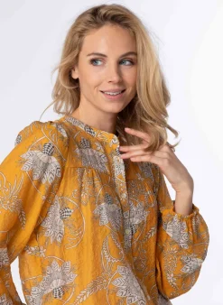 Gele Blouse Met Pofmouwen