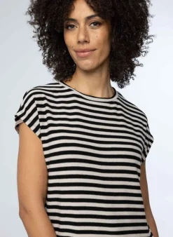 Gestreept Shirt Zwart/Ecru