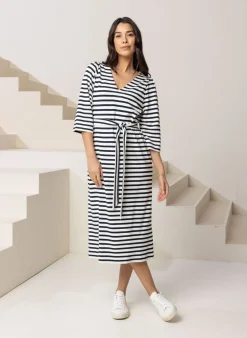 Gestreepte Midi Dress