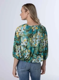 Meerkleurig Shirt Met Pofmouwen