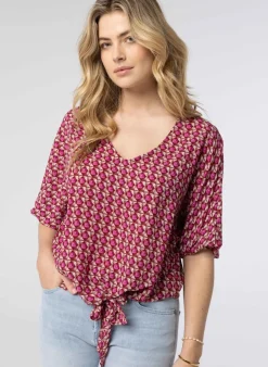 Meerkleurige Blouse Met Strik