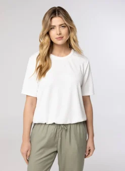 Off White Shirt Met Structuur