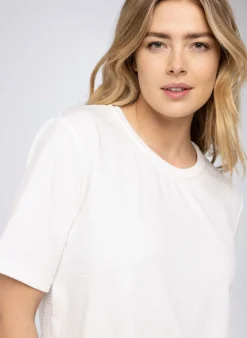 Off White Shirt Met Structuur