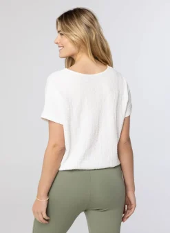 Off White Shirt Met V-Hals