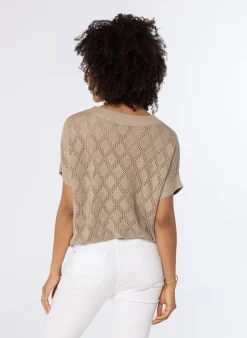 Opengewerkte Trui Zandkleur