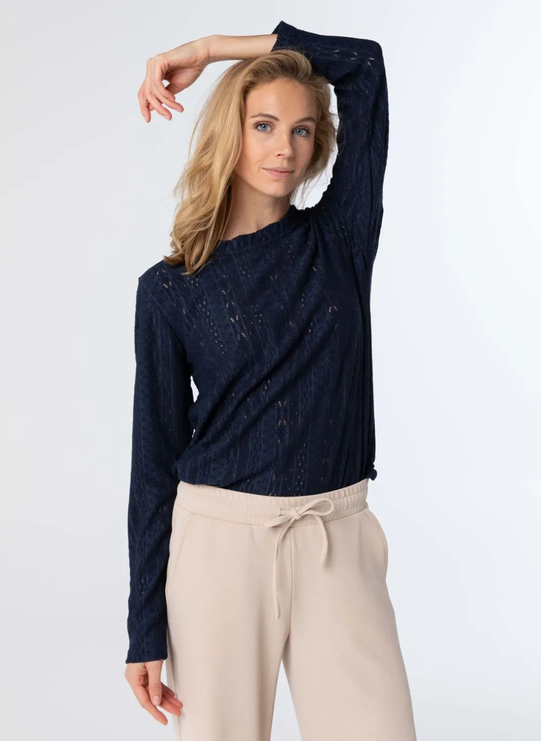 Shirt Met Ajour En Ruches