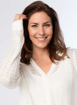 Zacht Vest Met Gebreid Patroon