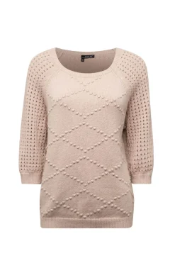Zandkleurig Gebreide Trui