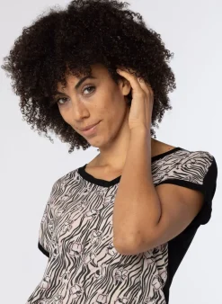 Zandkleurig Shirt Met Print